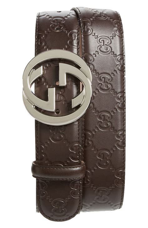 gucci logo embossed leather belt size conversion